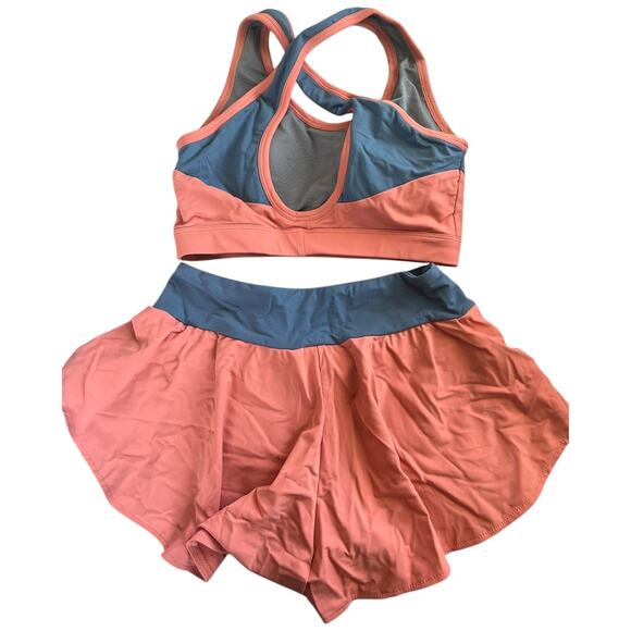 Yagodka Dance set Flying Melody peach blue bra & flutter shorts small medium - Picture 2 of 5